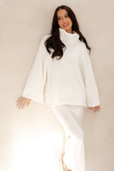 Bindy Cowlneck Knit Sweater - White