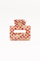 Capri Hair Clip - Tan Check