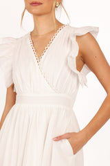Acadia Midi Dress - White