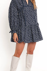 Brooklyn Mini Dress - Blue Floral