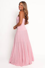 Cadenza Strapless Maxi Dress - Pink