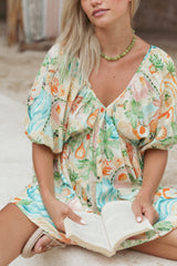 Cadhla Mini Dress - Golden Palm