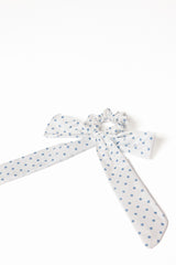 Cass Bow Scrunchie - White