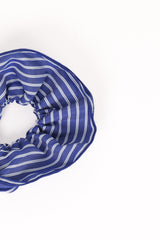 Corina Scrunchie - Blue Stripe
