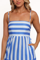 Emry Maxi Dress - Blue Stripe