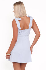 Giada Mini Dress - Pale Blue