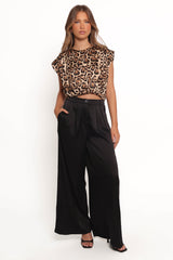 Harlow Two Piece Set - Tan Black