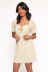 Joss Mini Dress - Cream Yellow