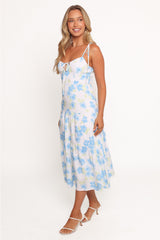 Kieran Midi Dress - Blue Floral