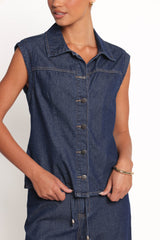 Kirie Denim Top - Indigo