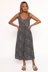 Lea Jumpsuit - White Black