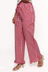 Marina Pant - Red Gingham