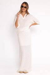 Meera Midi Skirt - White