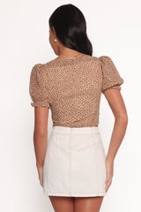 Noel Top - Beige/Multi