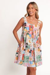 Rafaela Mini Dress - Off White Multi