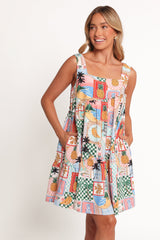 Rafaela Mini Dress - Off White Multi