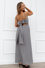 Serene Maxi Dress - Black Gingham