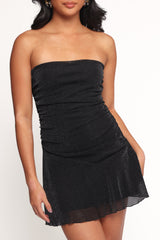 Seville Strapless Mini Dress - Black