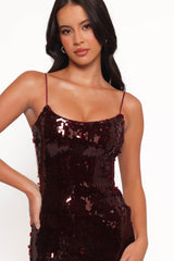 Vesina Maxi Dress - Burgundy