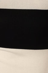Bridget Midi Dress - Cream/Black Stripe