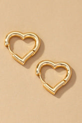 Heart Shape Huggie - Gold