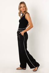 Uriah Wide Leg Pants - Black