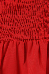 Allison One Shoulder Mini Dress - Red