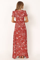 Franklin Maxi Dress - Rust Floral