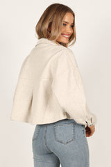 Liliana Double Pocket Jacket - Cream