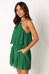 Magnolia Pleat Romper - Green