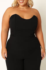 Nyla Sweetheart Jumpsuit - Black