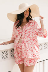 Darla Short Set - Pink Swirl