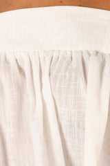 Raye Ruffle Strap Top - White