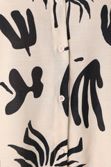 Sawyer Short Sleeve Shirt - Beige Black