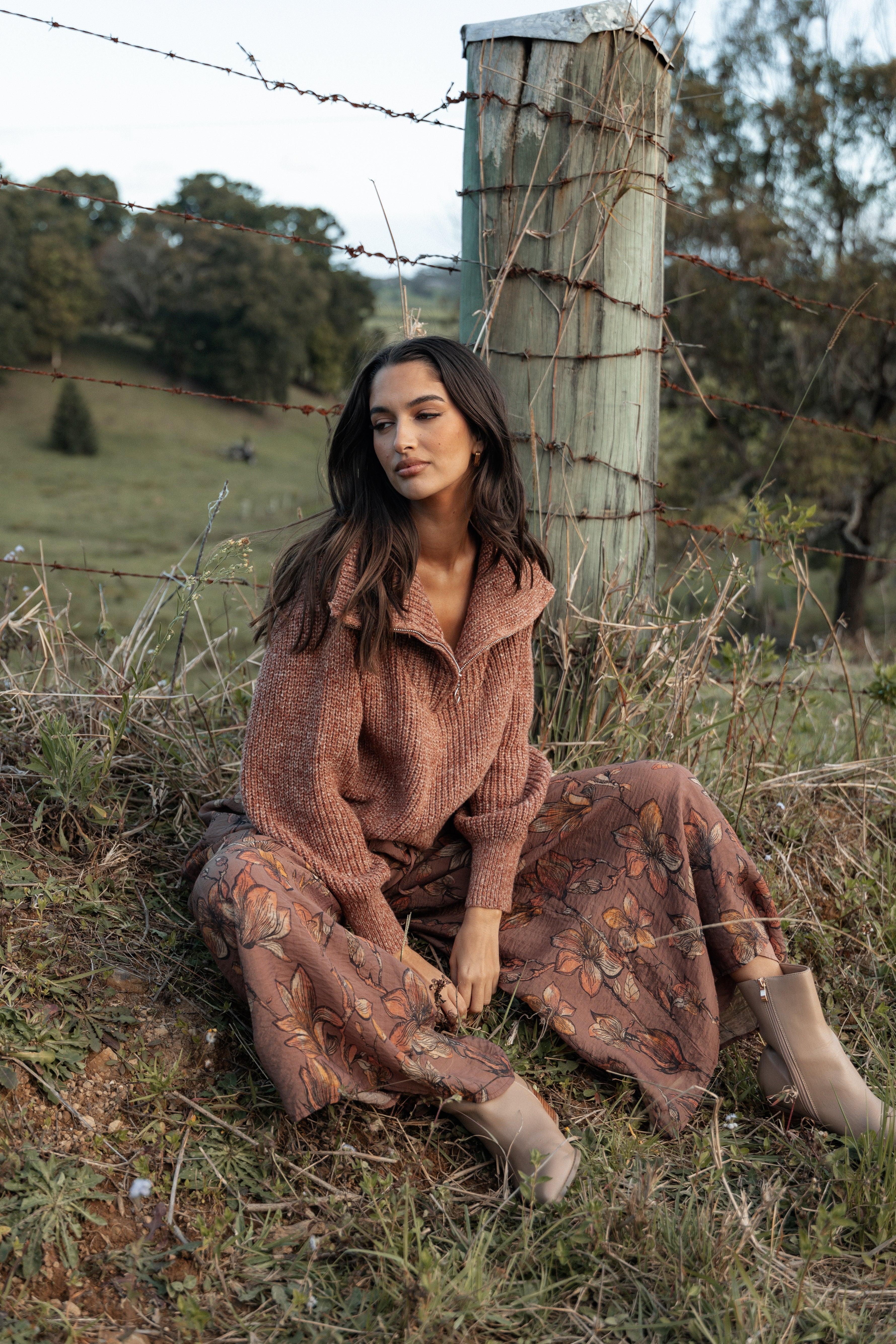 Larson Pant - Brown Floral