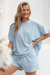 Granger Knit Short Set - Blue