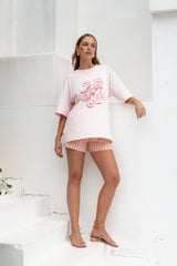 Loa Graphic Tee - Pink/Red