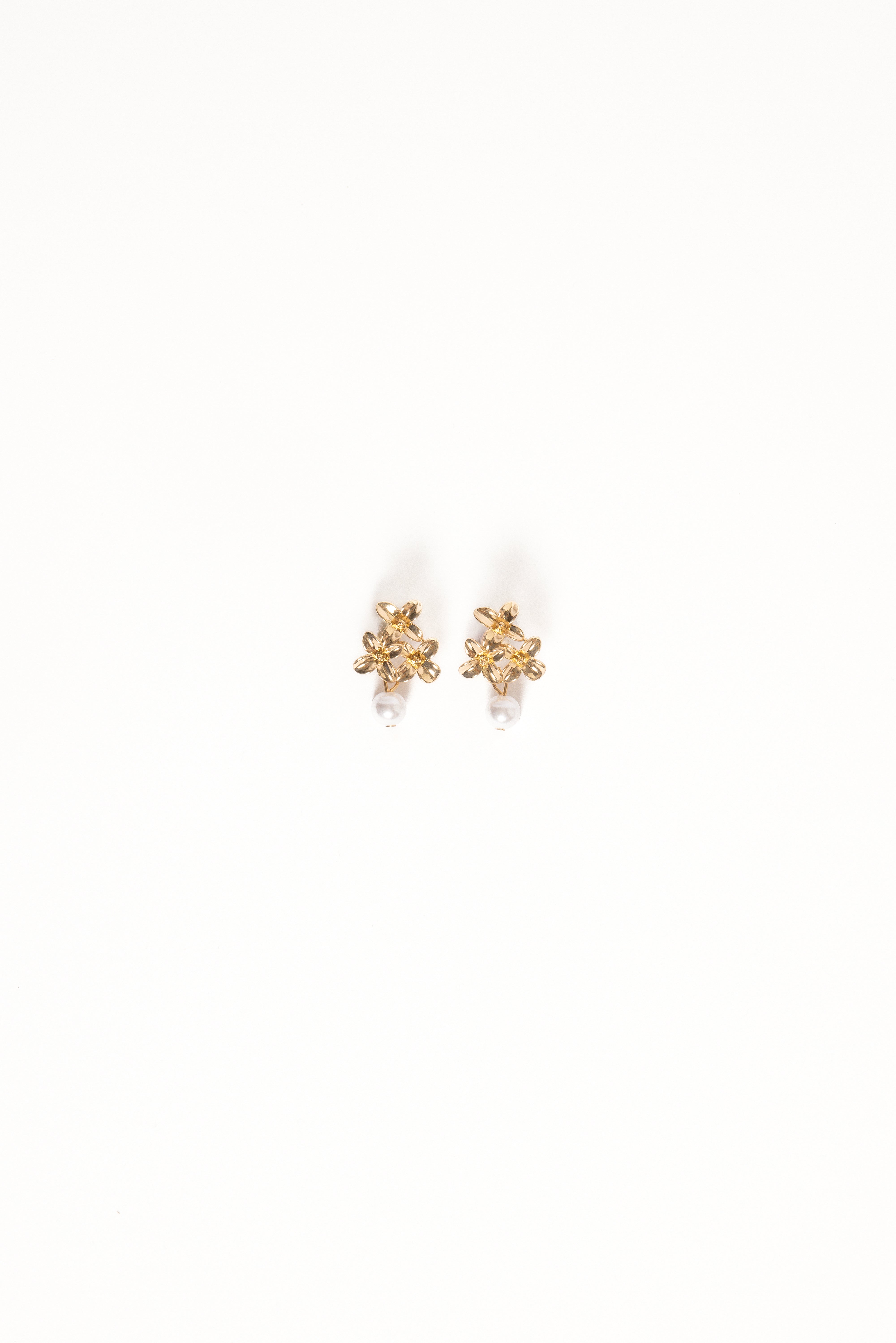 Amani Earrings - Gold/Pearl
