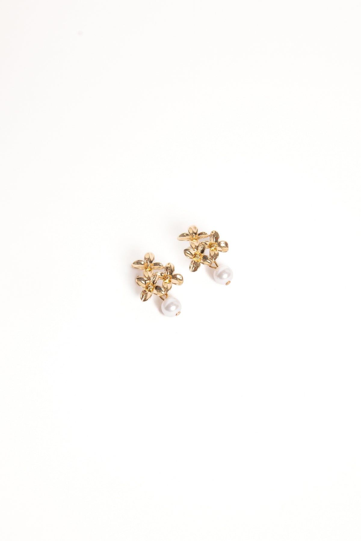 Amani Earrings - Gold/Pearl