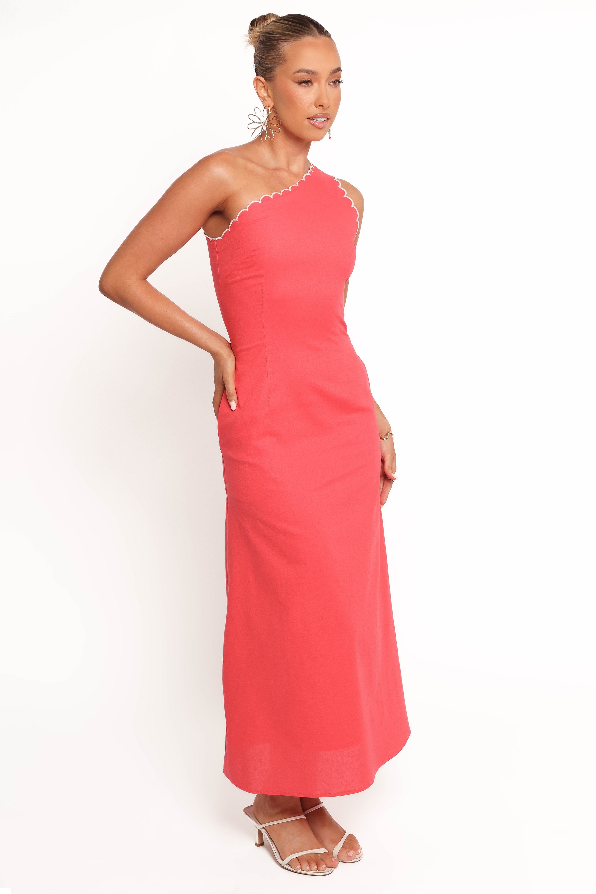 Amani Midi Dress - Coral
