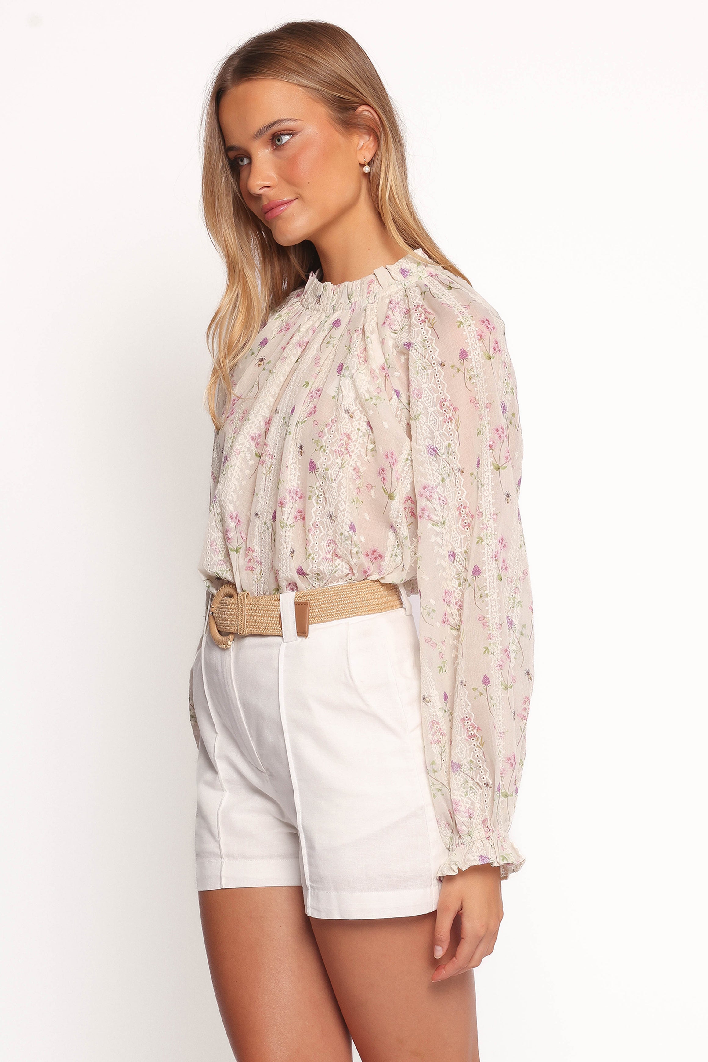 Annie Long Sleeve Top - Pink Floral