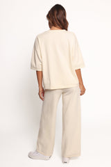 Ash Knitted Pants - White