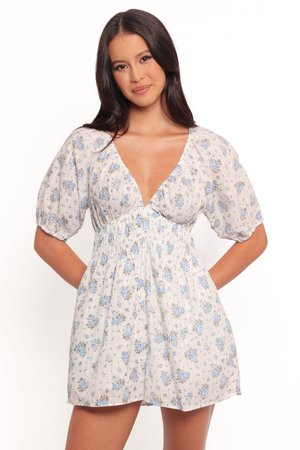 Ashio Romper - Blue Floral
