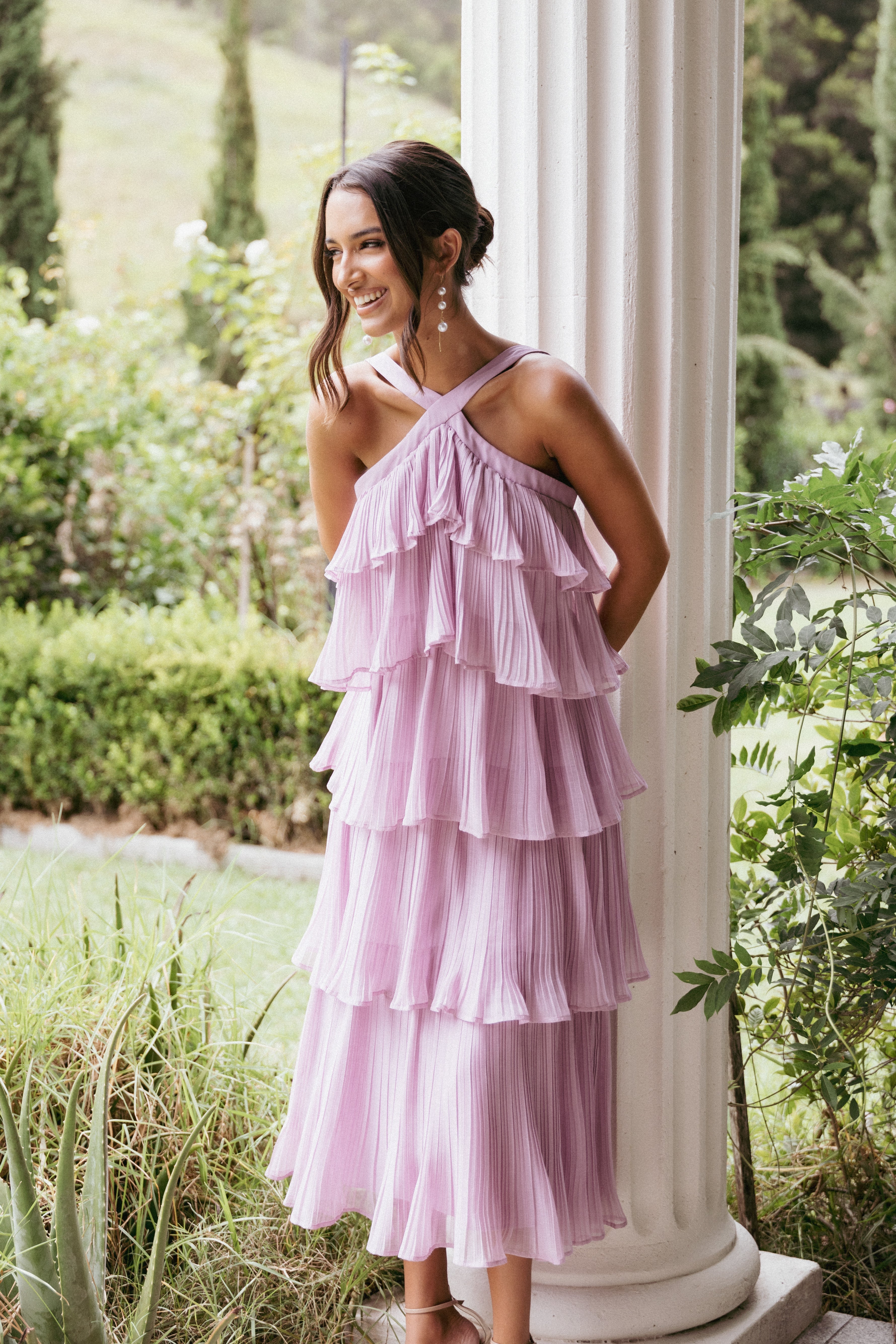 Aveline Midi Dress - Lilac