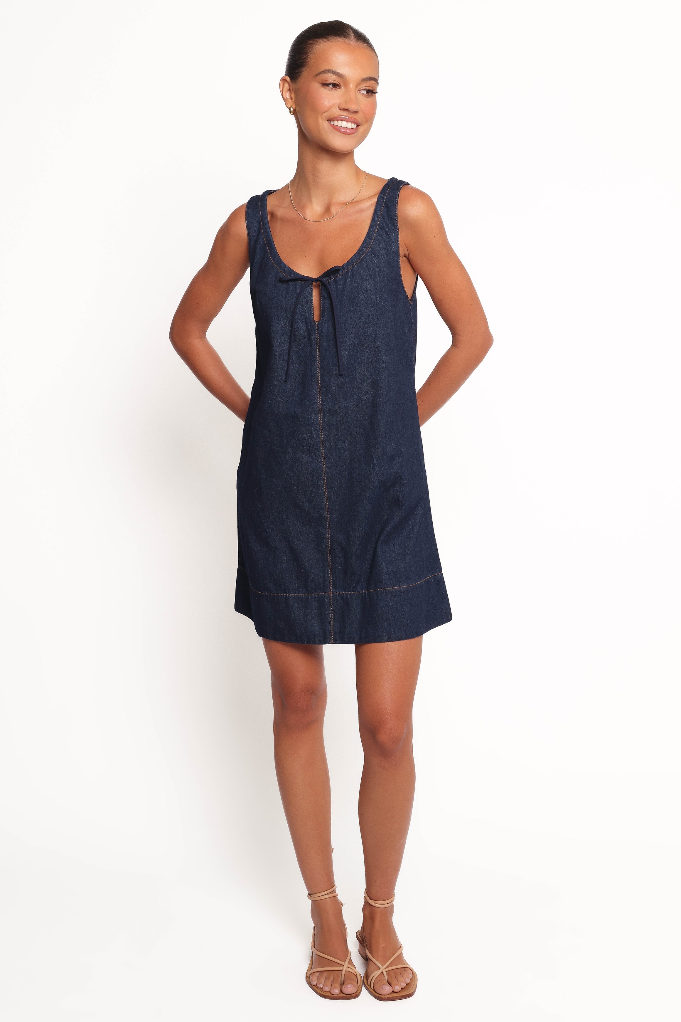 Azen Mini Dress - Dark Denim