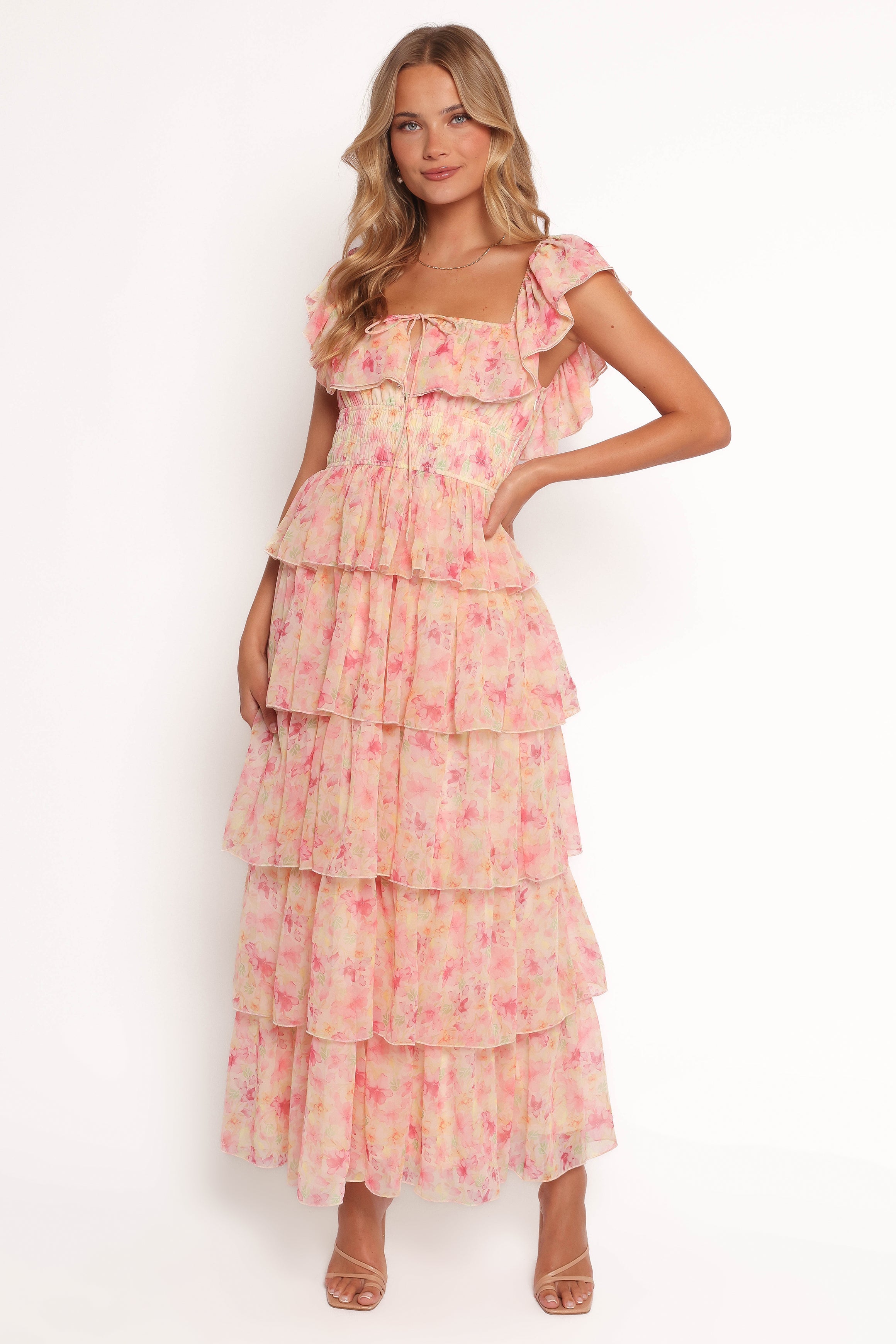 Belle Maxi Dress - Pink Floral