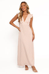 Bette Midi Dress - Red Polka Dot