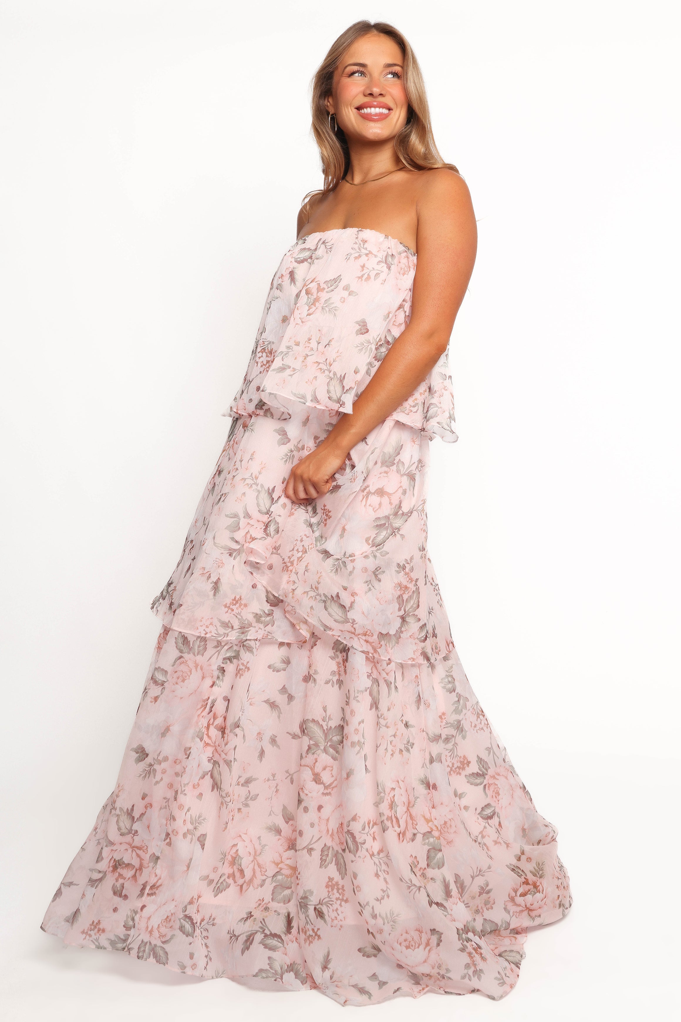 Bloom Strapless Maxi Dress - Floral