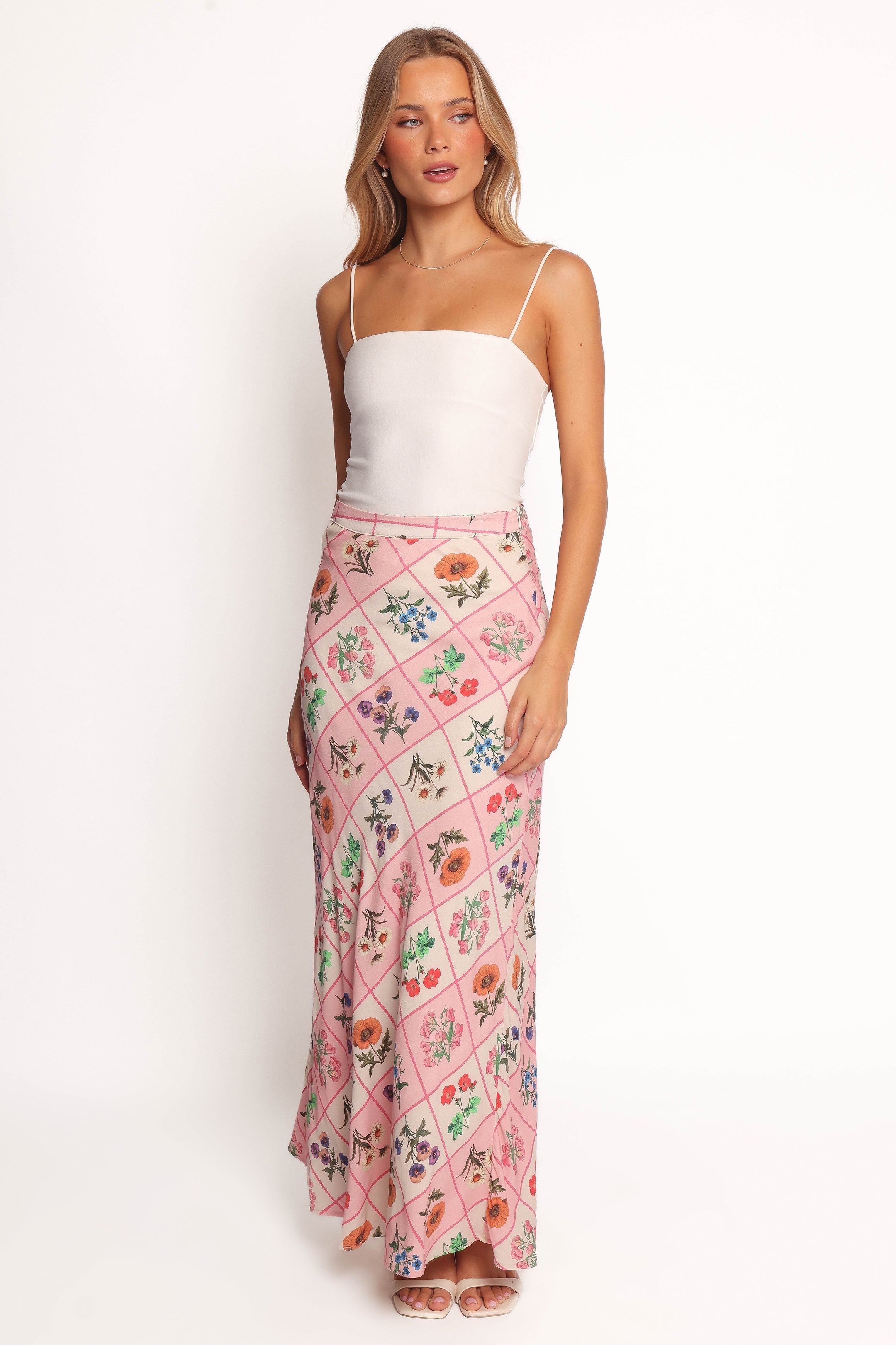 Brinley Maxi Skirt - Flora Tile