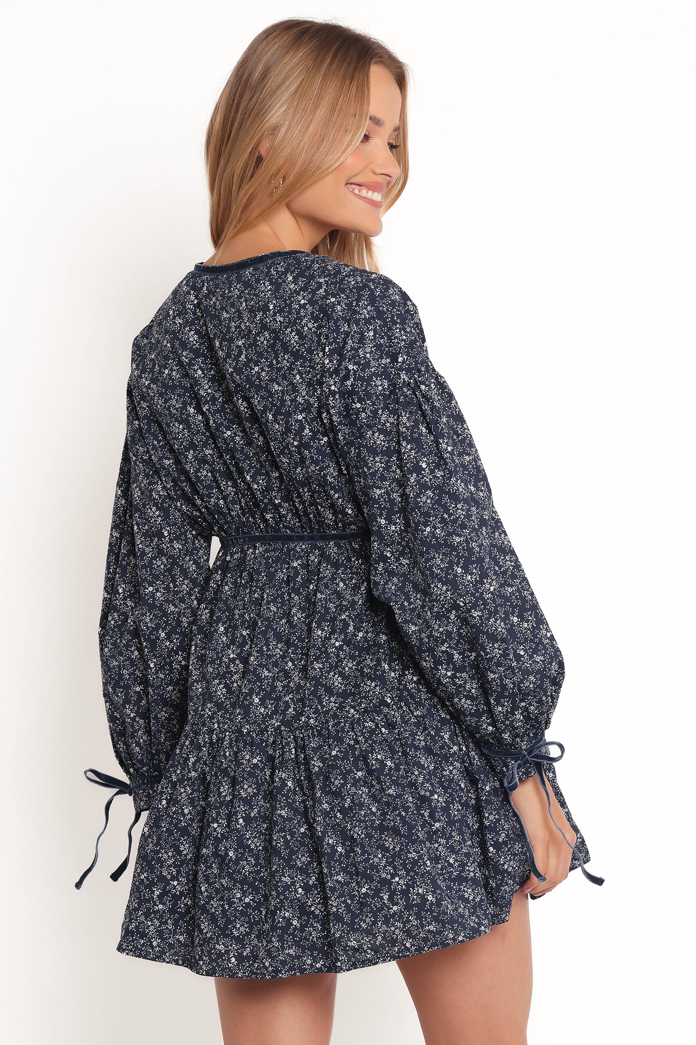 Brooklyn Mini Dress - Blue Floral